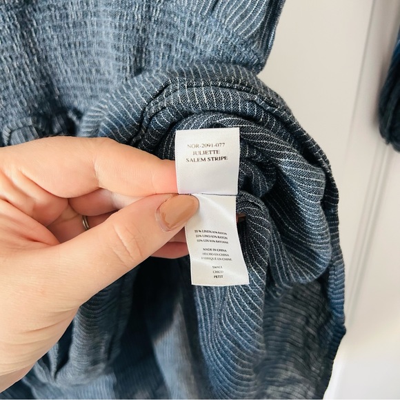 Rails Blue Juliette Linen Blend Dress Size Small - Picture 4 of 11